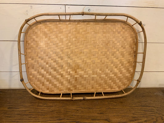 Wooden woven tray