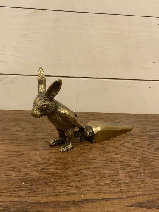 Gold Rabbit Door Stopper