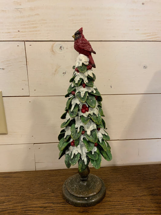 Resin Cardinal Tree