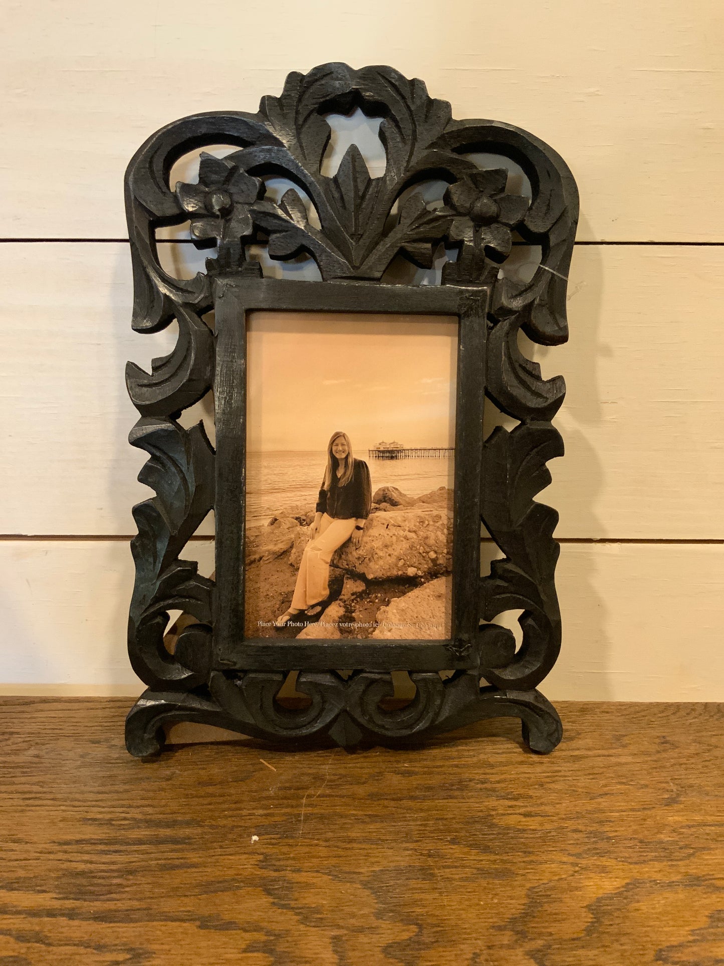 Black Filigree Photo Frame