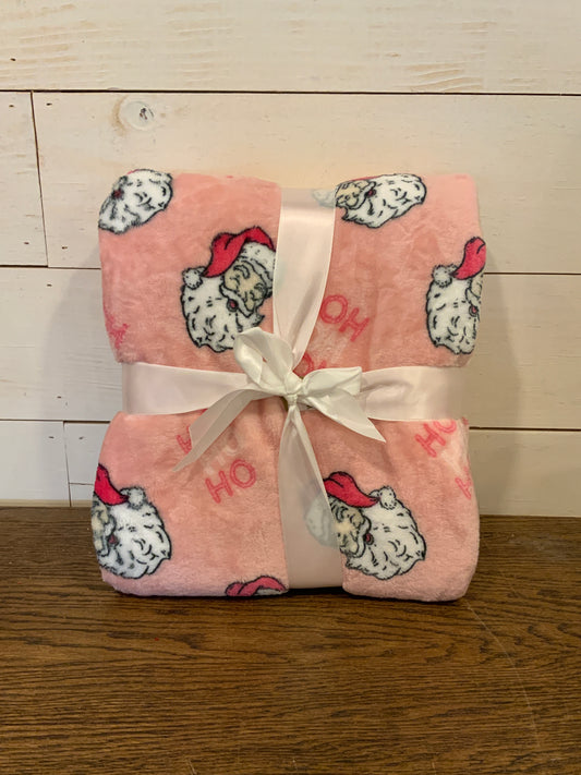 Pink Santa Throw