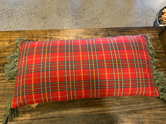 Plaid lumbar pillow