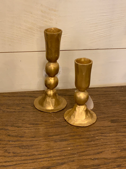 Short Gold Candleholder