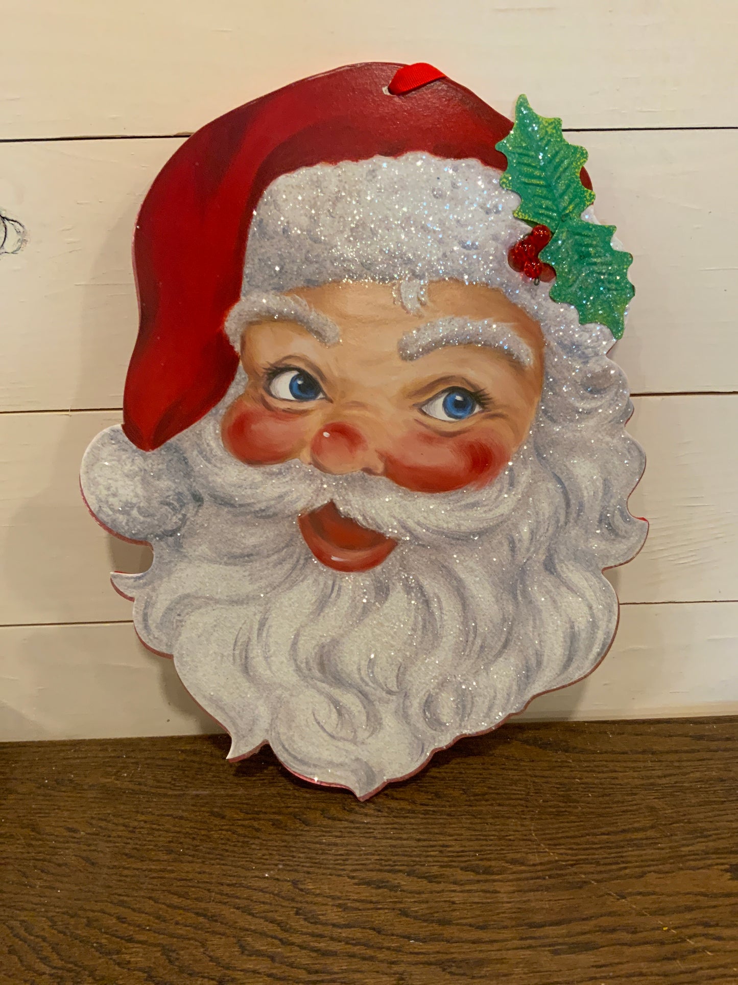 Retro Santa head ornament/wall