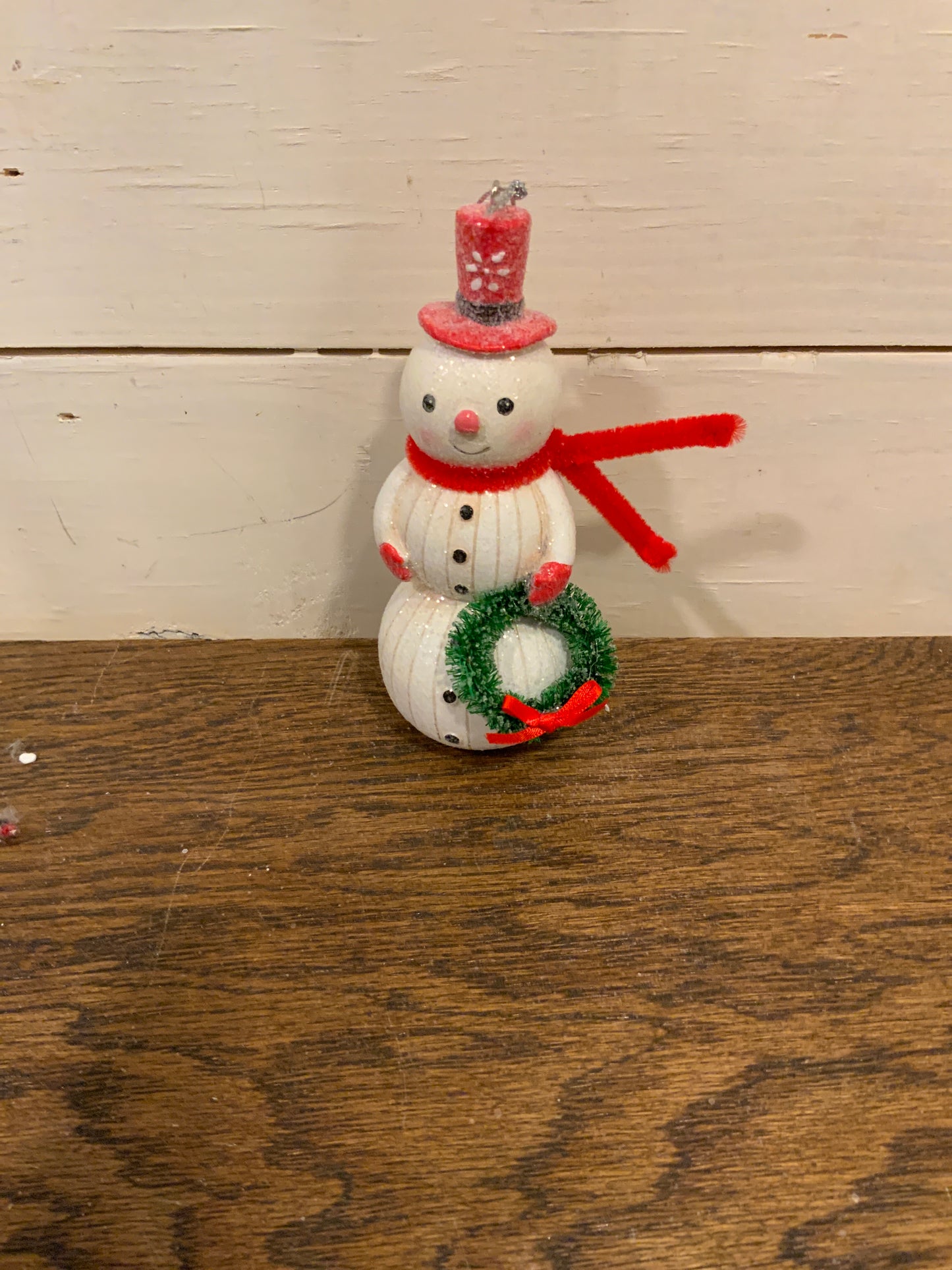 5” pulp village snowman ornaments