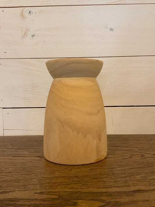 7.1” Natural Wood Vase