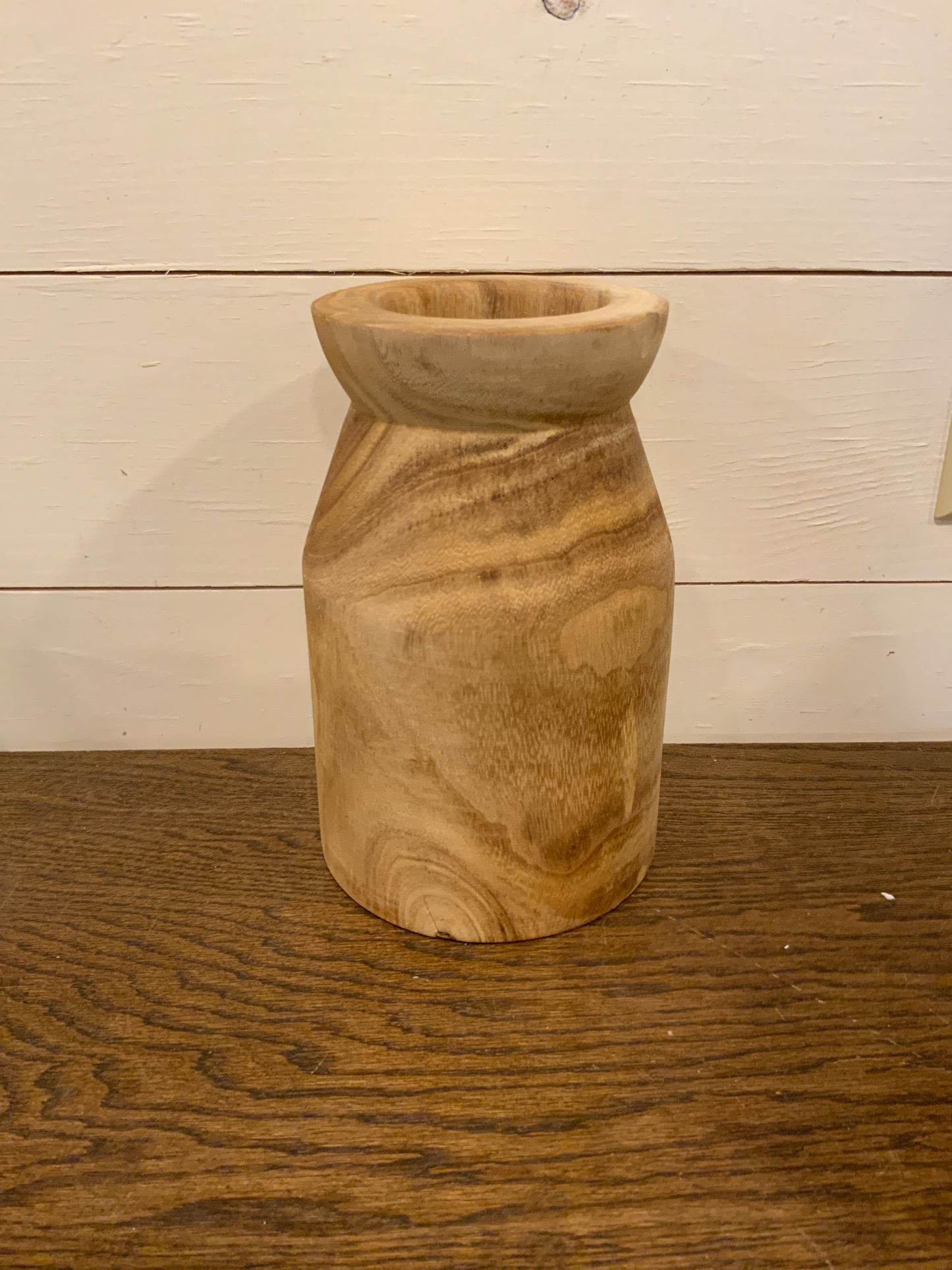 8.7” Natural Wood Vase