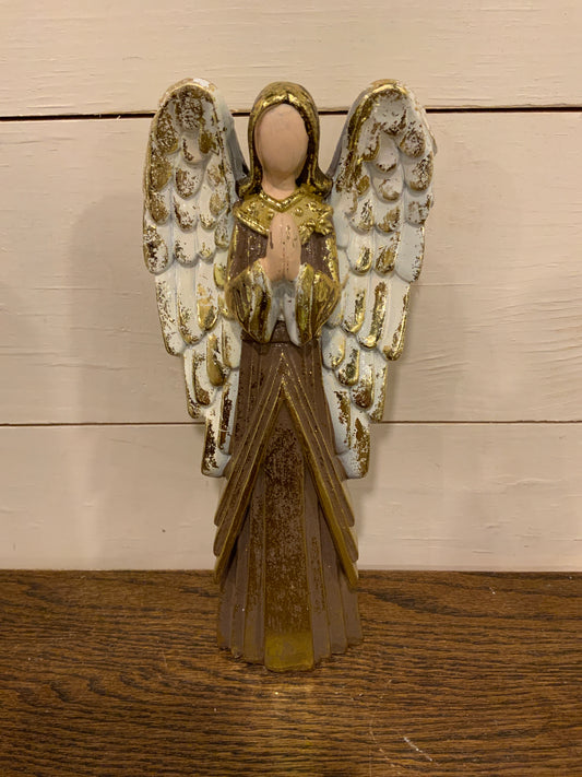 9.5” gilded Angel praying