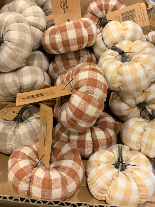 Mini plaid pumpkin