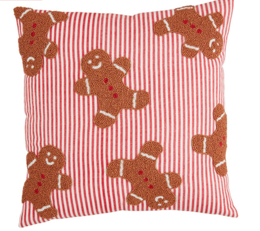 Gingerbread beaded pillow