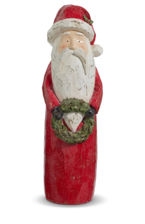 17” carved Santa