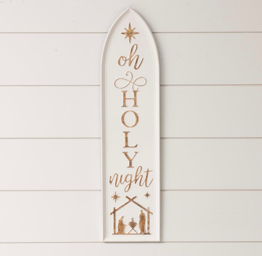 Arched wall art oh holy night