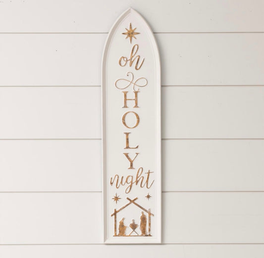 Arched wall art oh holy night