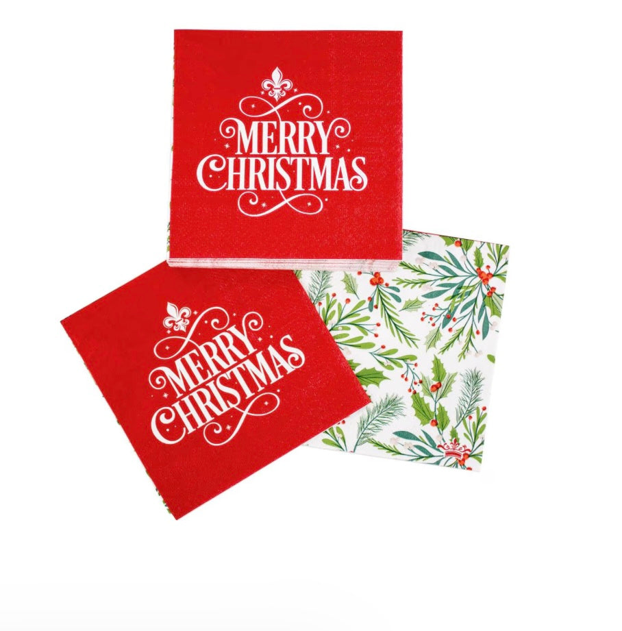 Merry Christmas cocktail napkins