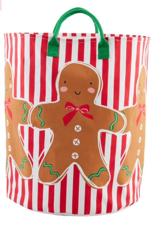 Gingerbread red/white tote