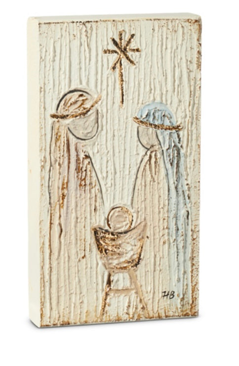 11.75” Holy Family Textured Block