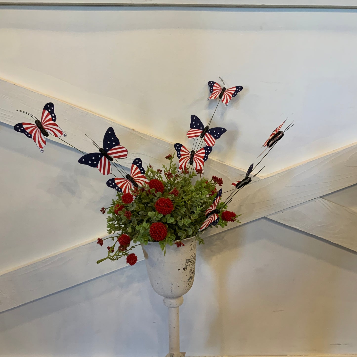 Butterfly Patriotic Spray