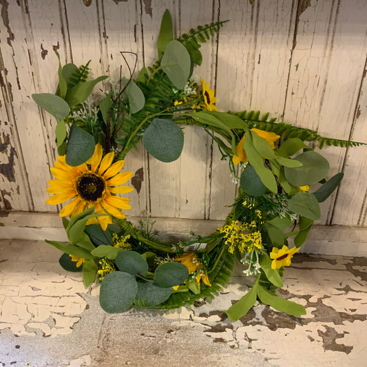 Sunflower Wreath 14”