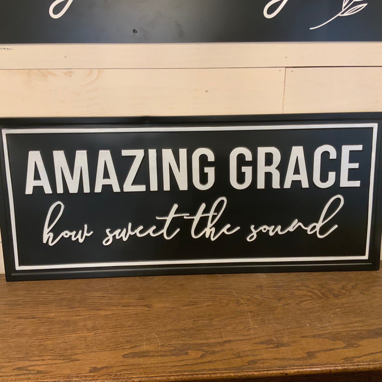 Amazing grace tin sign