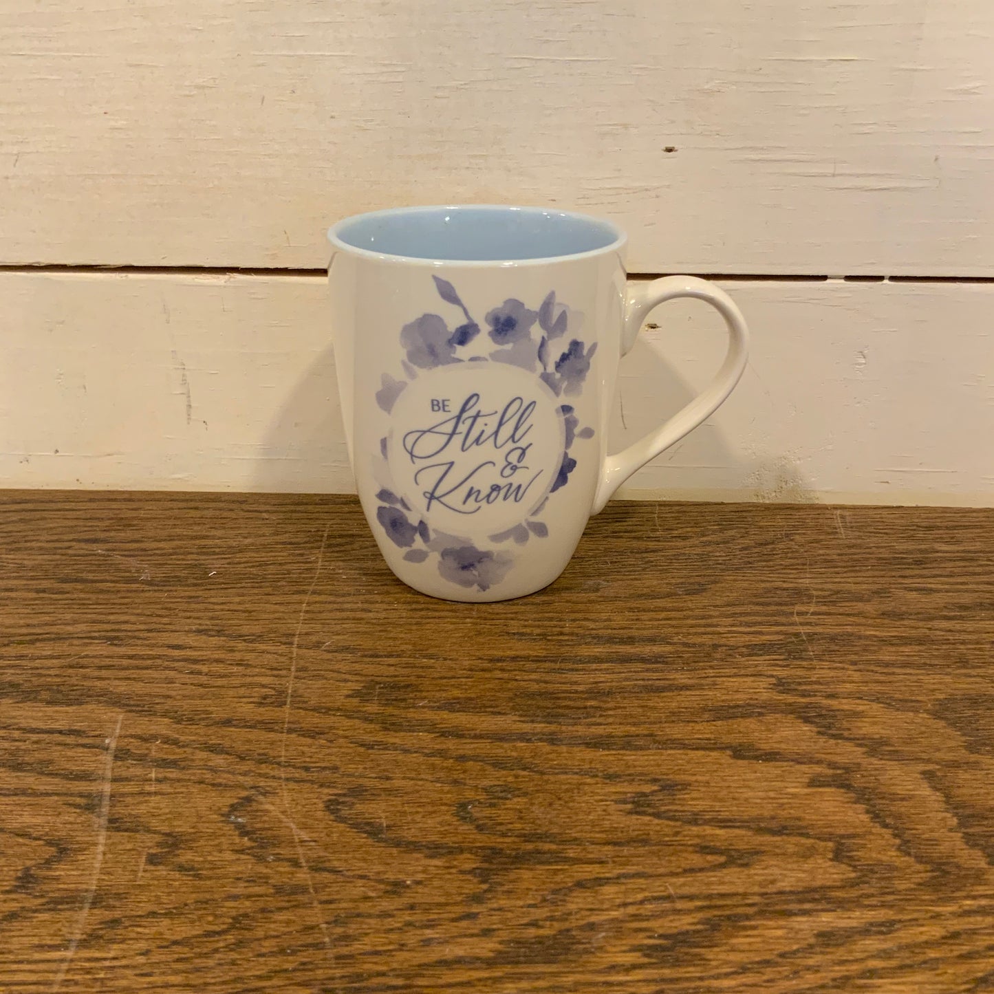 Blue floral mug