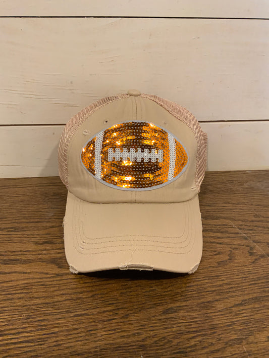 Football sparkle hat