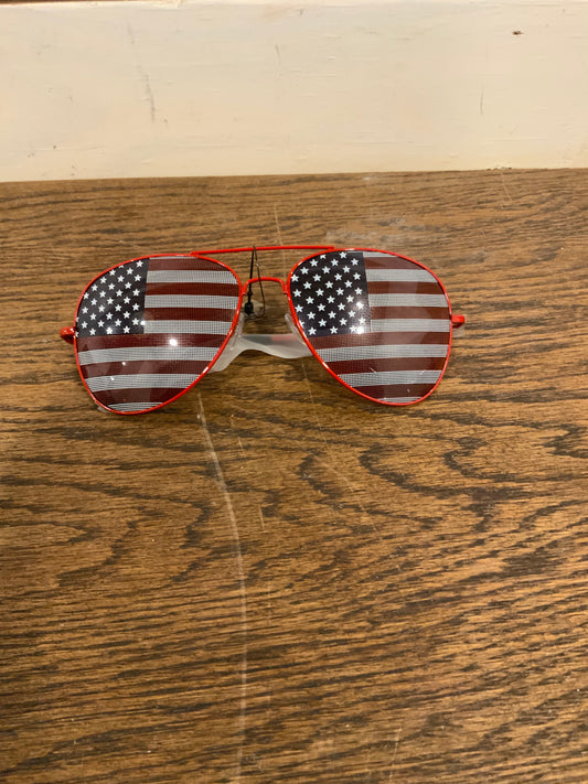 Red trimmed patriotic glasses