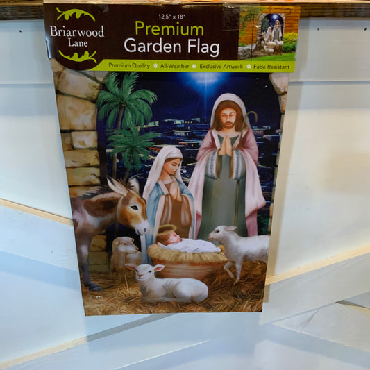 Away in a manger garden flag