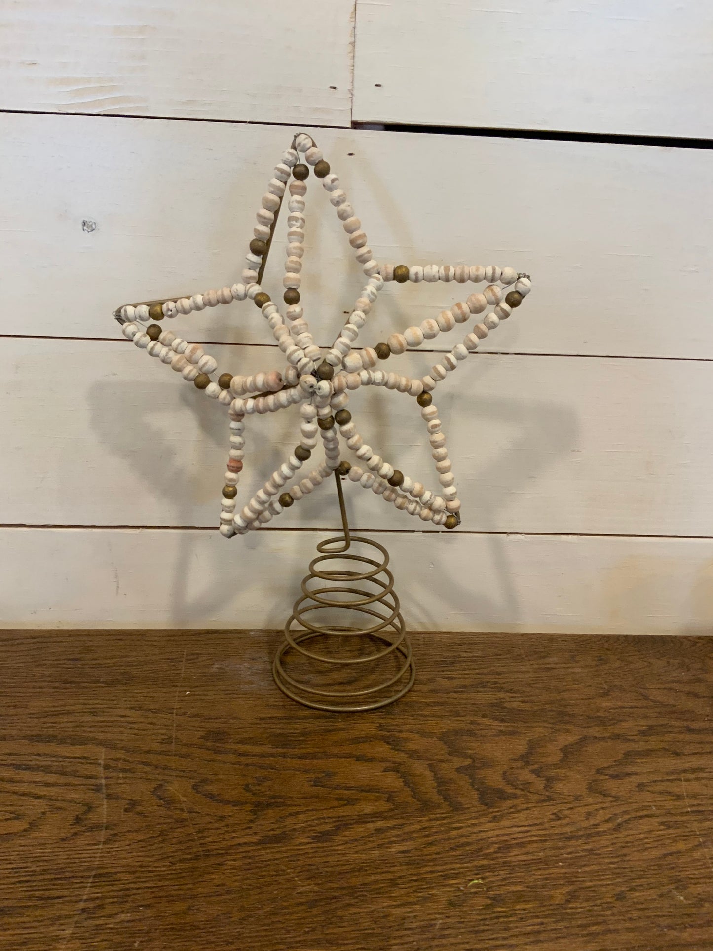 Beaded star tree topper