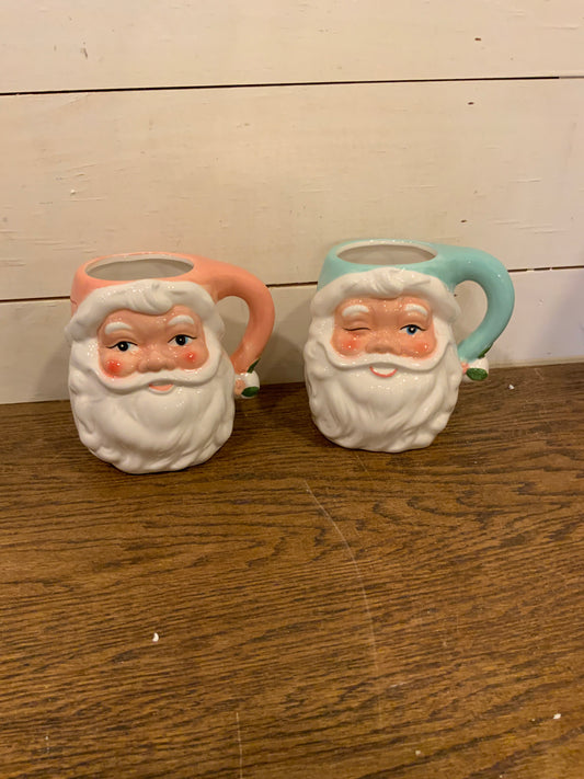 Vintage Santa mugs