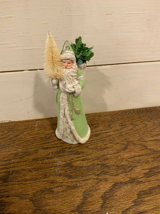 5.5” mint julep Santa ornament