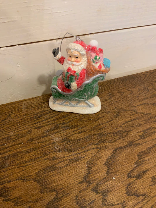 3.5” Santa/chimney ornament