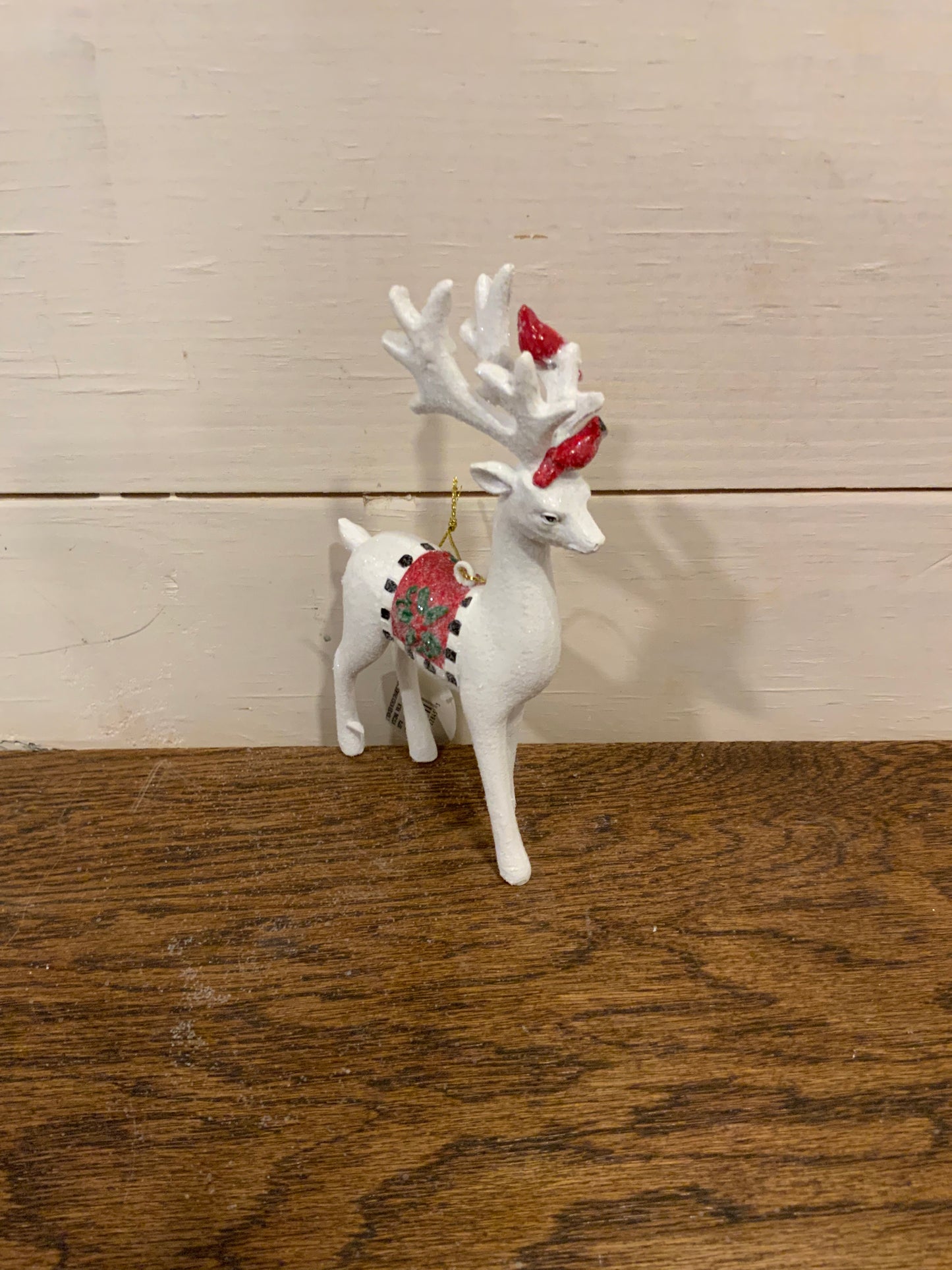 5.5” deer w/check ornament