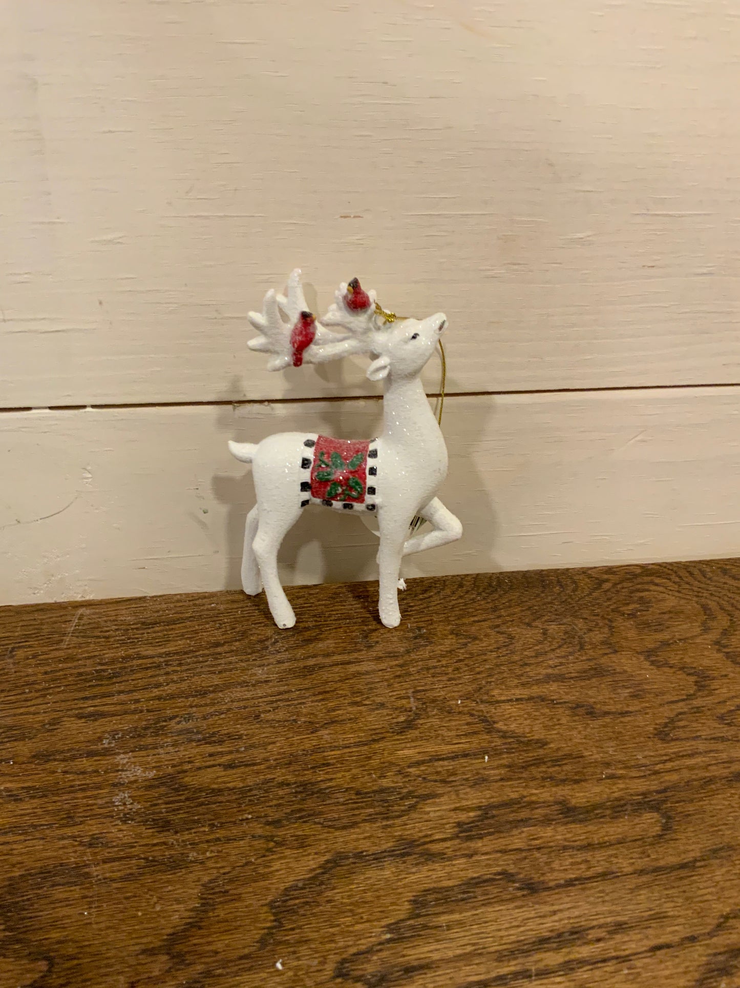 5.5” deer w/check ornament