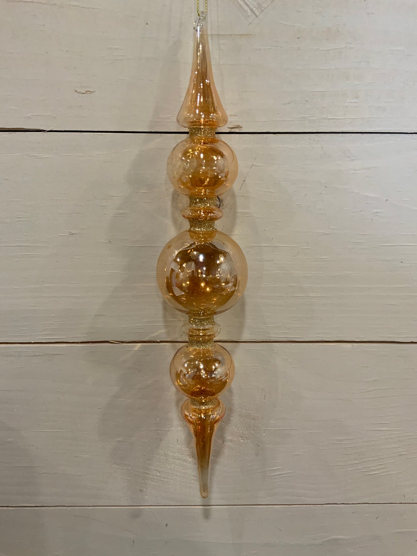 12” champagne finial ornament