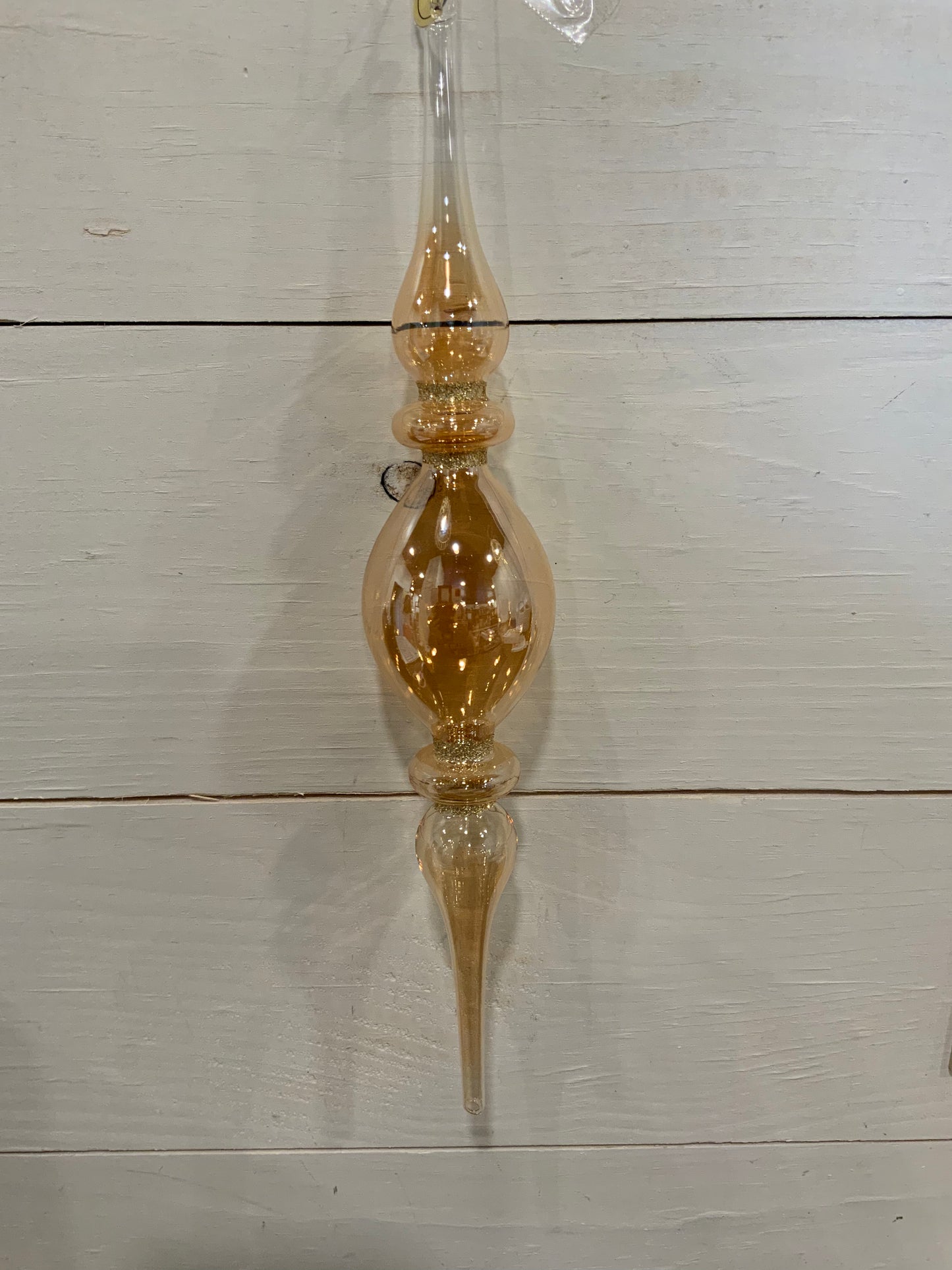 12” champagne finial ornament