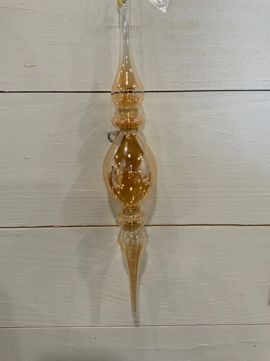 12” champagne finial ornament