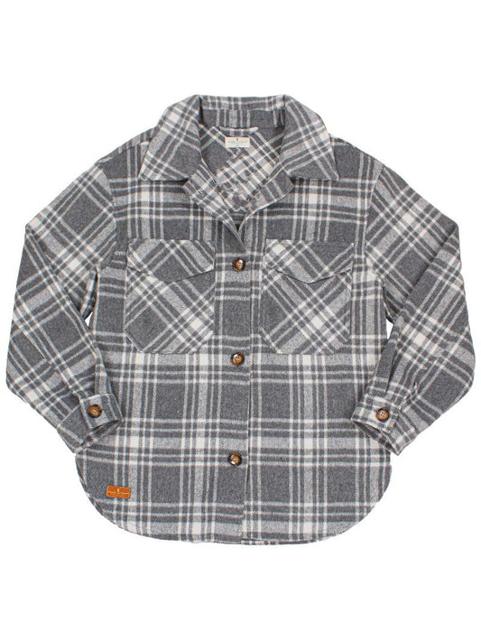 SS Gray Plaid Shacket